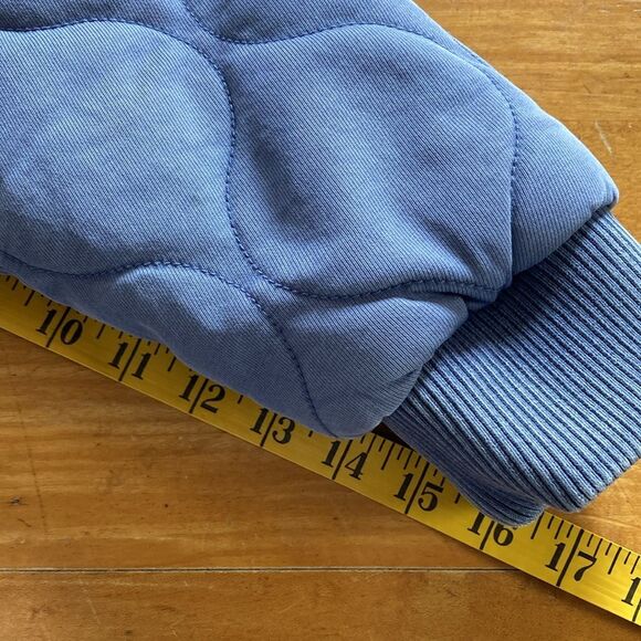 Universal Thread Blue Quilted Chore Zip Hoodless Cotton Blend Jacket Size M - Picture 7 of 8